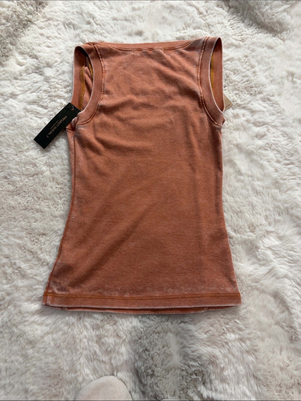 Porta Seamed Burnout Rib Tank is a fitted racerback made from soft burnout rib. - Picture 9 of 9